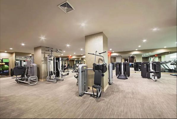 Fitness Equipment, Gym, Interior, Recessed Lighting