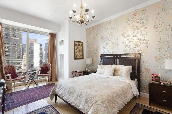 Bedroom, Chandelier, Interior, Wood Texture Flooring
