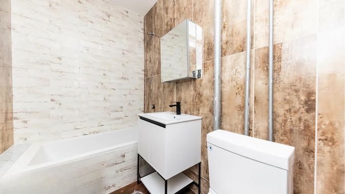Bathroom, Interior, Wooden Walls