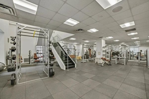 Fitness Equipment, Gym, Interior, Recessed Lighting
