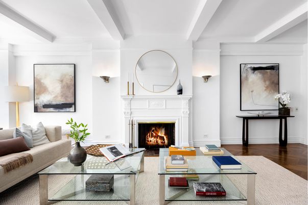 Fireplace, Home Office, Interior, Living room, Wood Texture Flooring