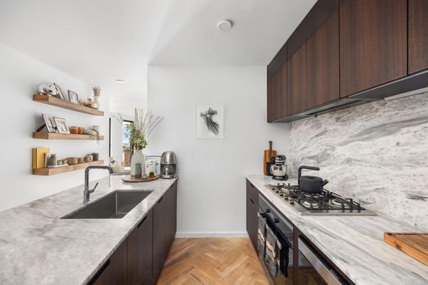 Interior, Kitchen, Wood Texture Flooring