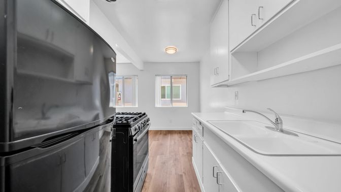 Interior, Kitchen, Wood Texture Flooring