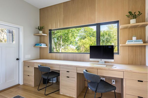Home Office, Interior, Wood Texture Flooring