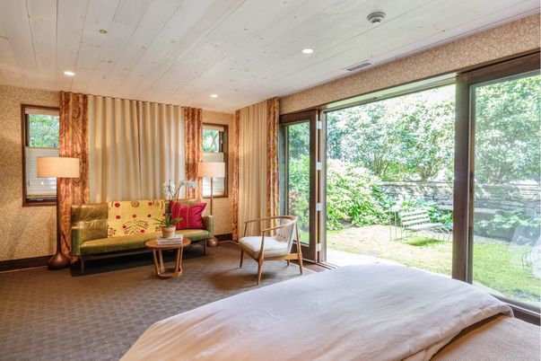 Bedroom, Interior, Recessed Lighting, Wooden Ceilings