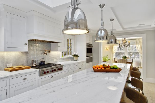 Chandelier, Interior, Kitchen, Pendant Lights, Recessed Lighting, Stainless Steel Appliances
