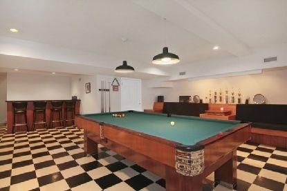 Billiard Table, Game Room, Interior, Pendant Lights, Recessed Lighting