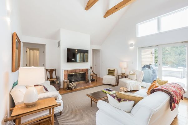 Fireplace, Interior, Living room, Wooden Beams, Wood Texture Flooring