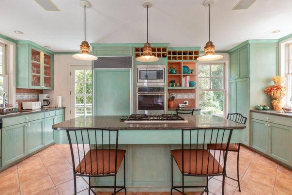 Interior, Kitchen, Pendant Lights, Recessed Lighting, Stainless Steel Appliances