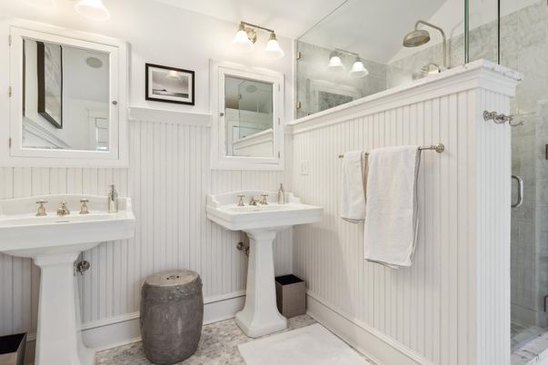 Bathroom, Dual Sink Vanities, Glass Shower, Interior