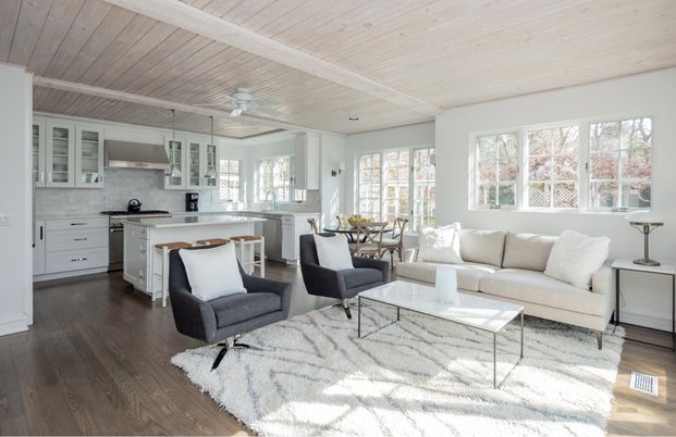 Dining room, Interior, Kitchen, Living room, Wooden Ceilings, Wood Texture Flooring