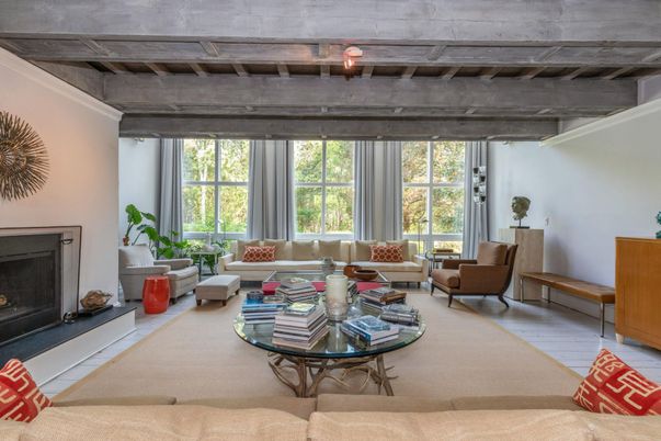 Fireplace, Interior, Living room, Wooden Beams