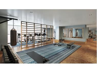 Fitness Equipment, Gym, Interior, Recessed Lighting