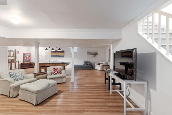 Billiard Table, Game Room, Interior, Living room, Piano, Wood Texture Flooring