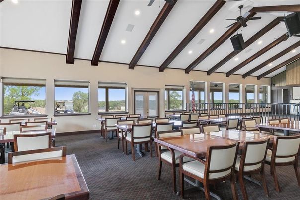 Dining room, Interior, Recessed Lighting, Wooden Beams