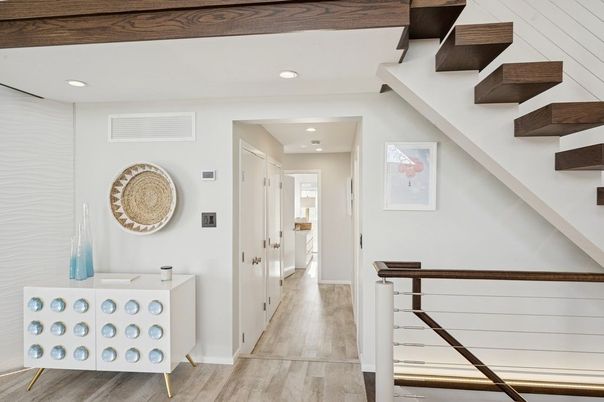 Interior, Recessed Lighting, Wooden Beams, Wood Texture Flooring