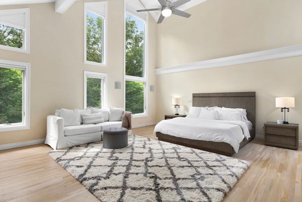 Bedroom, Interior, Wood Texture Flooring