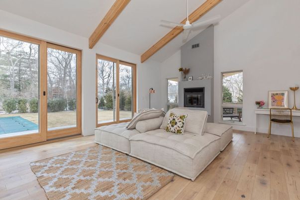 Fireplace, Interior, Wooden Beams, Wood Texture Flooring
