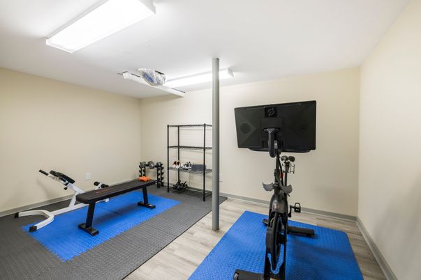 Fitness Equipment, Interior, Wood Texture Flooring