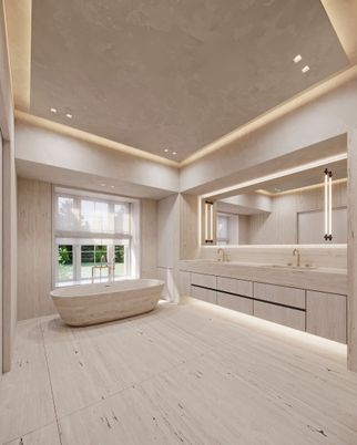 Bathroom, Interior, Recessed Lighting