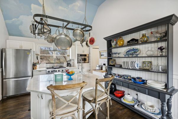 Interior, Kitchen, Pendant Lights, Stainless Steel Appliances, Wood Texture Flooring
