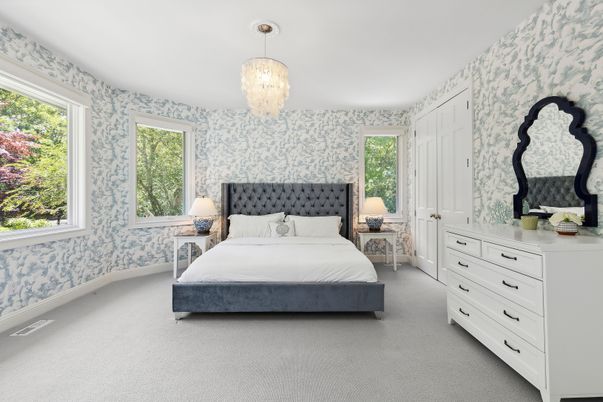 Bedroom, Chandelier, Interior