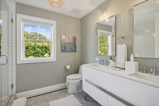 Bathroom, Dual Sink Vanities, Glass Shower, Interior
