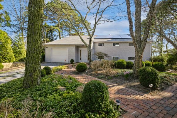 Attached, Exterior, Facade, Brick Facade, Solar Panels, Ranch