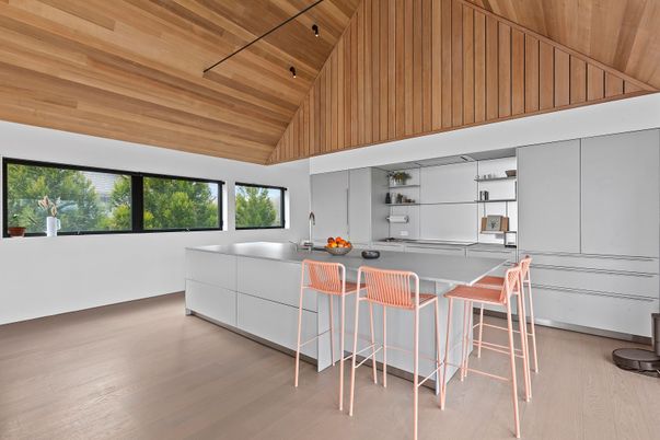 Interior, Kitchen, Wooden Ceilings, Wood Texture Flooring