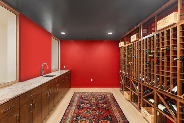 Interior, Recessed Lighting, Wine Storage, Wood Texture Flooring