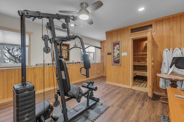 Fitness Equipment, Interior, Recessed Lighting, Sauna Room