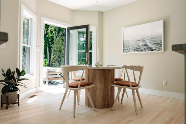 Dining room, Interior, Wood Texture Flooring