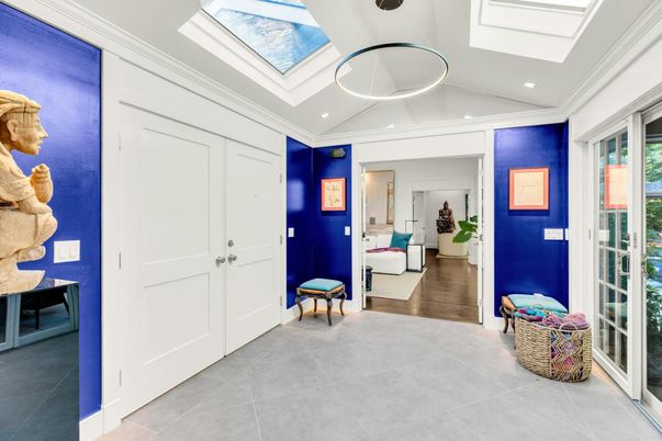 Glass Ceilings, Interior, Recessed Lighting, Wood Texture Flooring