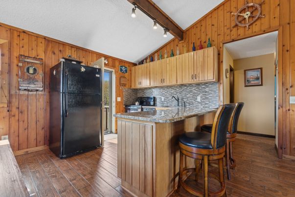 Interior, Kitchen, Wood Texture Flooring, Wooden Walls