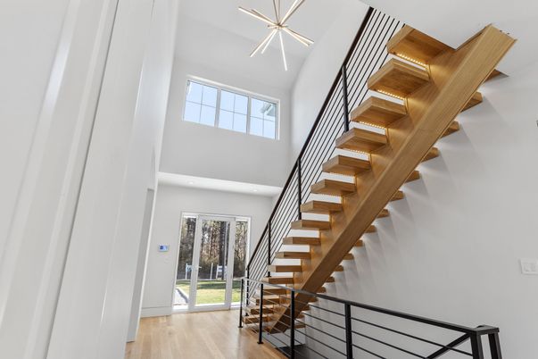 Interior, Pendant Lights, Recessed Lighting, Wood Texture Flooring