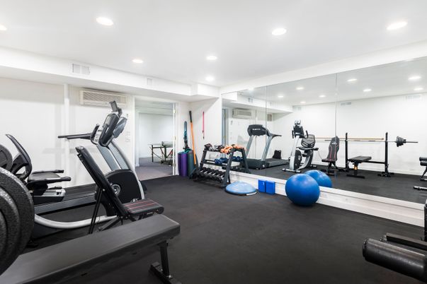 Fitness Equipment, Gym, Interior, Recessed Lighting
