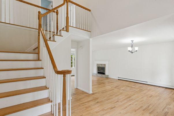 Chandelier, Fireplace, Interior, Wood Texture Flooring