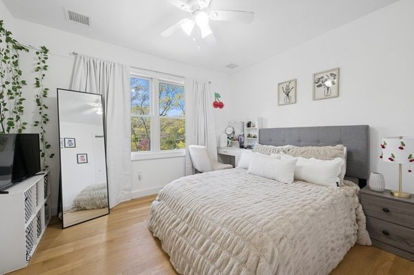 Bedroom, Interior, Wood Texture Flooring
