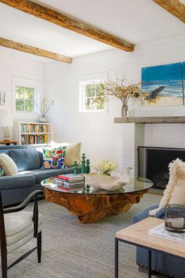 Fireplace, Interior, Living room, Stone Walls, Wooden Beams