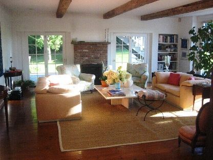 Fireplace, Interior, Living room, Stone Walls, Wooden Beams, Wood Texture Flooring