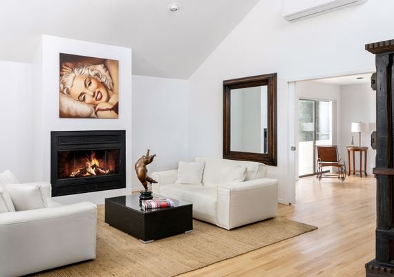 Fireplace, Interior, Living room, Wood Texture Flooring