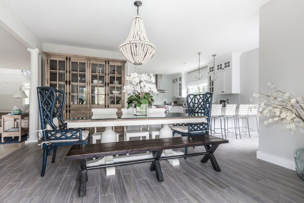 Chandelier, Dining room, Interior, Kitchen, Pendant Lights, Wood Texture Flooring