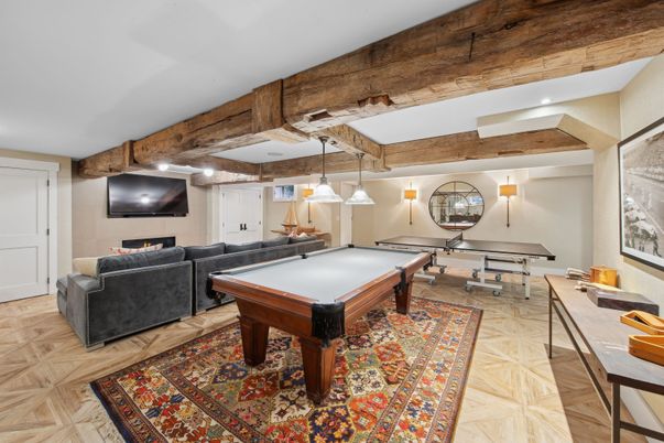 Billiard Table, Game Room, Interior, Living room, Pendant Lights