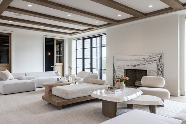Fireplace, Interior, Living room, Recessed Lighting