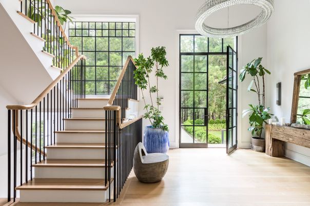 Interior, Pendant Lights, Wood Texture Flooring