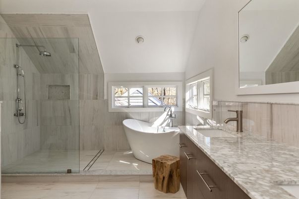 Bathroom, Free Standing Baths, Glass Shower, Interior