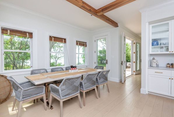 Dining room, Interior, Wooden Beams, Wood Texture Flooring