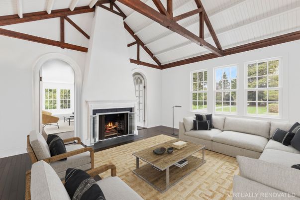Fireplace, Interior, Living room, Wooden Beams, Wood Texture Flooring