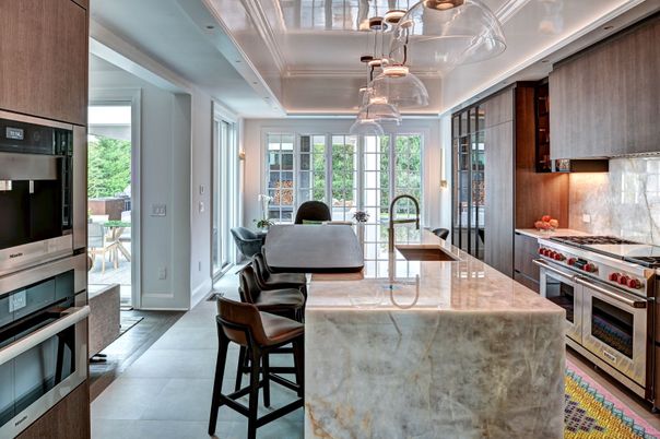 Interior, Kitchen, Pendant Lights, Stainless Steel Appliances