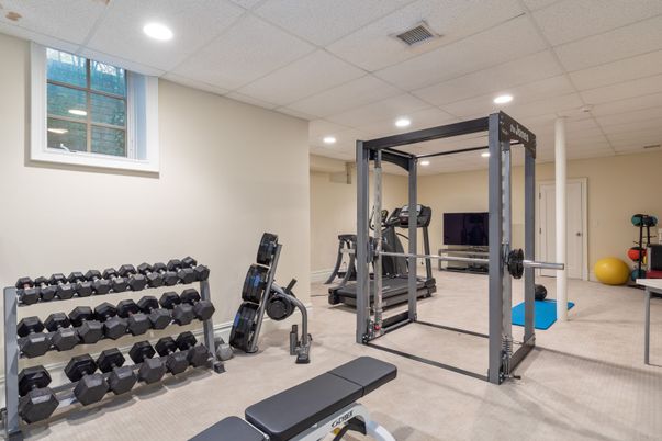 Fitness Equipment, Interior, Recessed Lighting